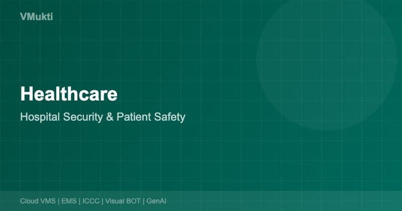 Modern hospital facility with integrated video surveillance and patient safety monitoring