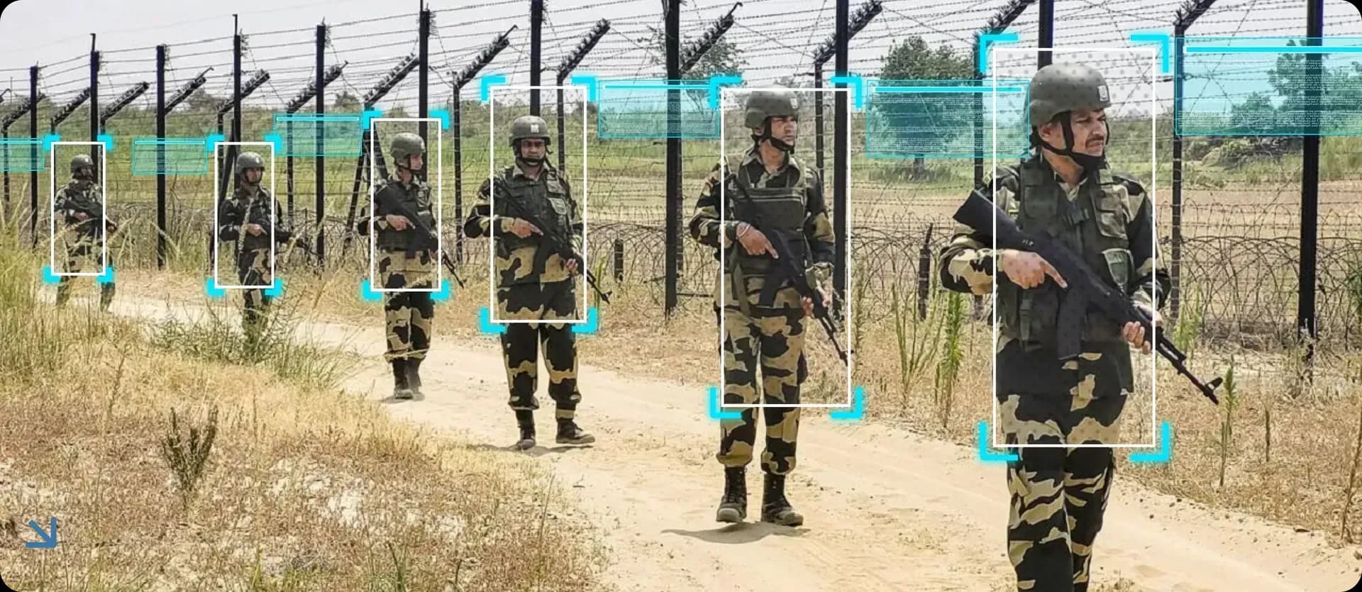 Defense surveillance monitoring illustration
