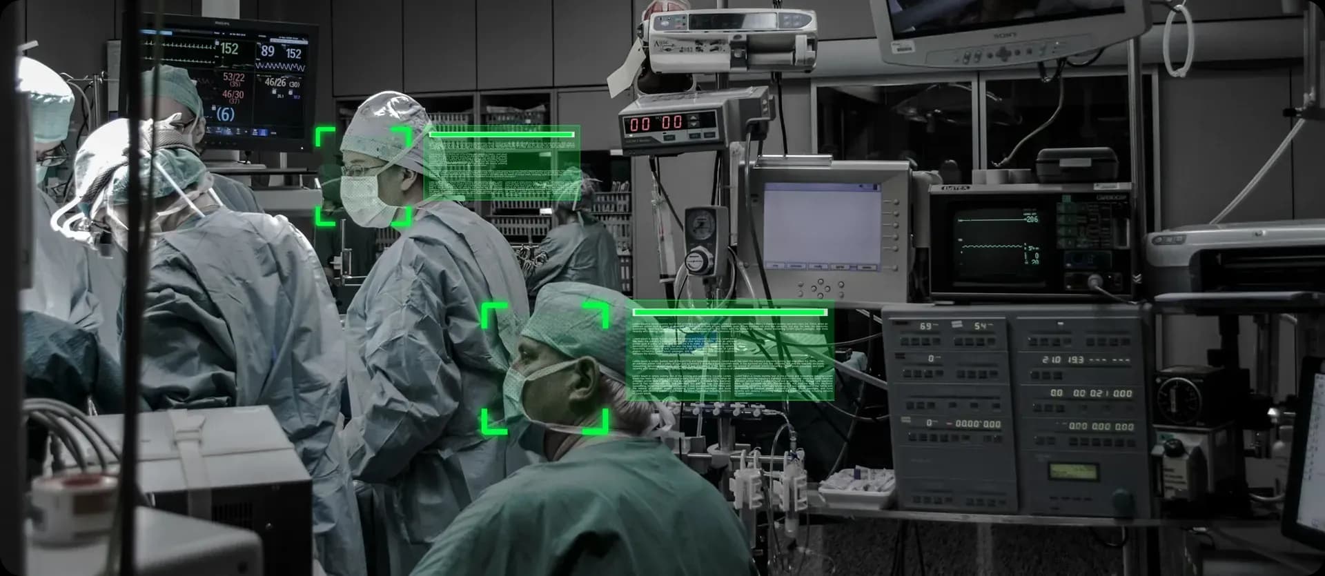 Healthcare surveillance monitoring illustration