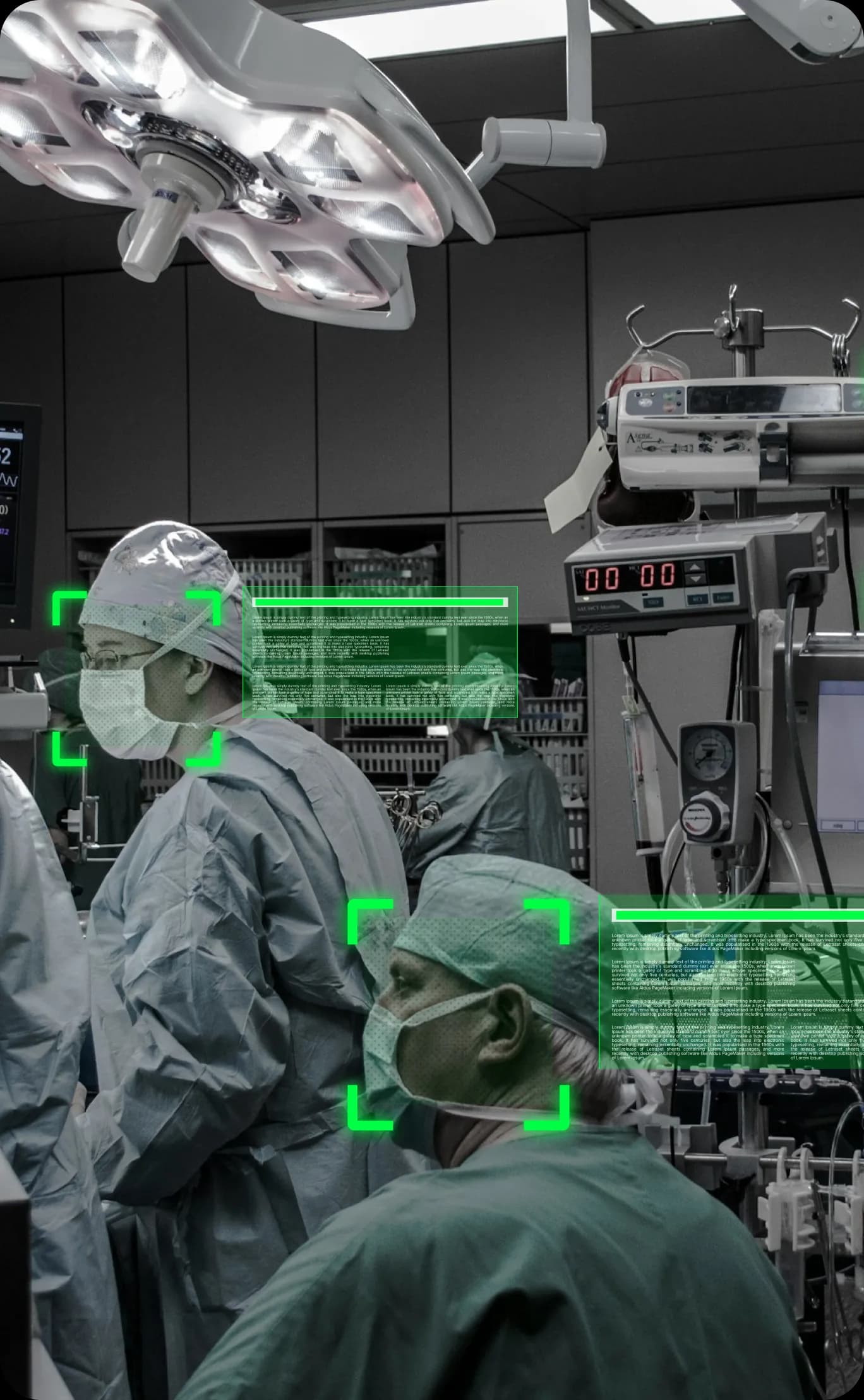 Healthcare surveillance monitoring illustration