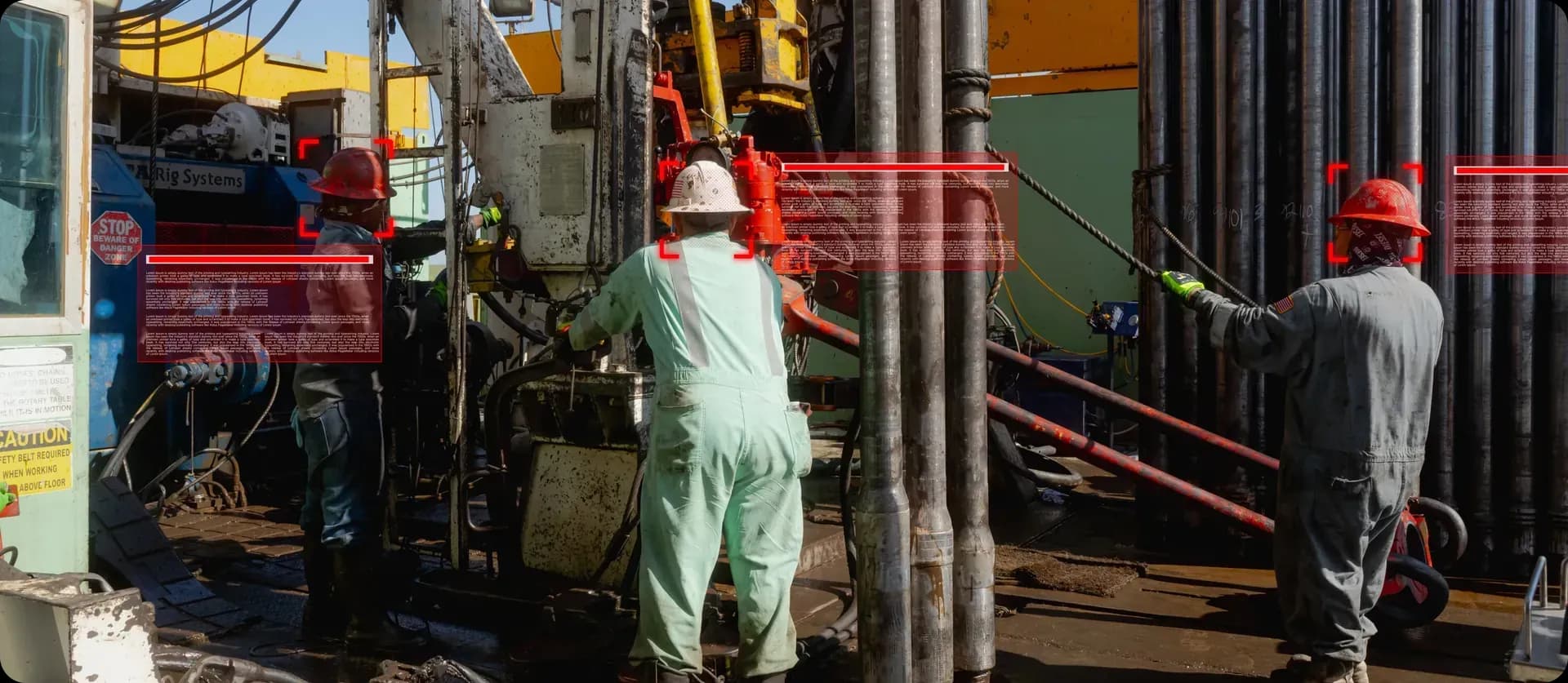 Oil and gas site surveillance illustration