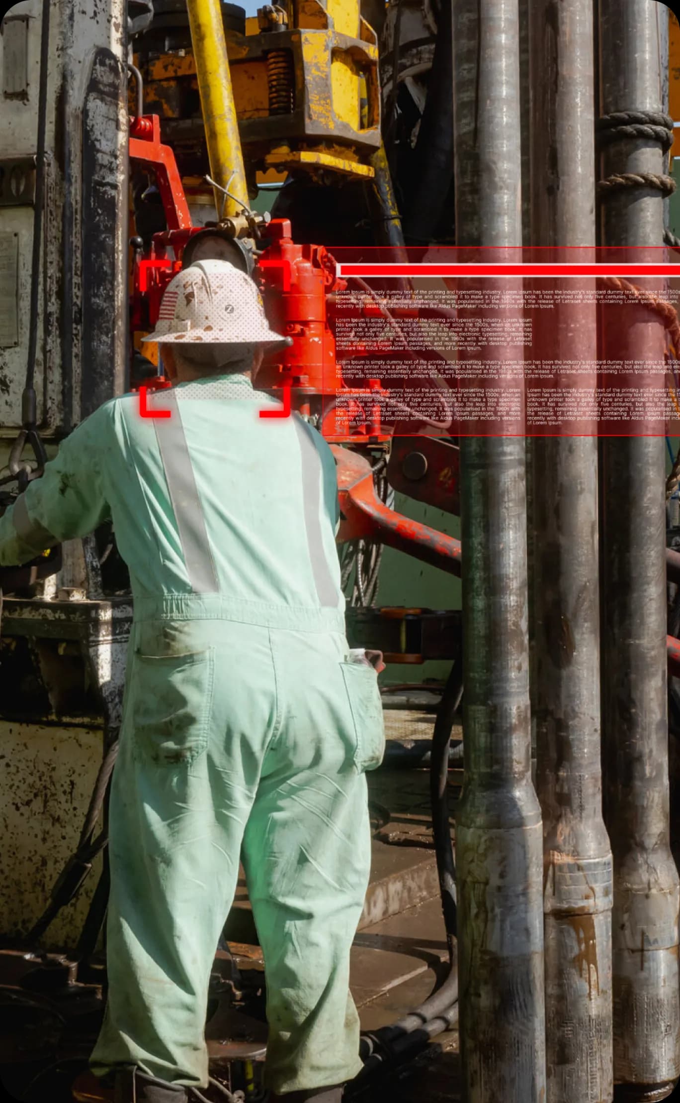 Oil and gas site surveillance illustration