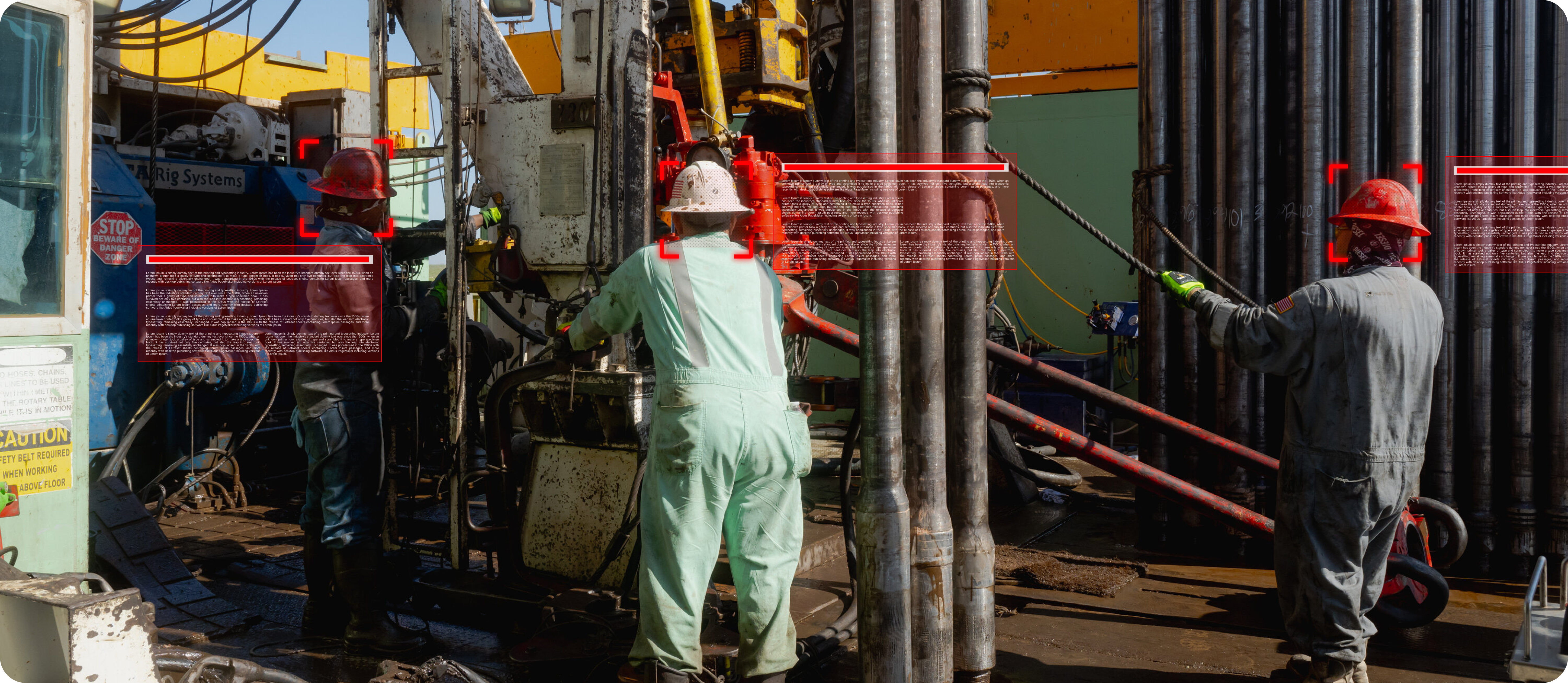 Oil and gas site surveillance illustration