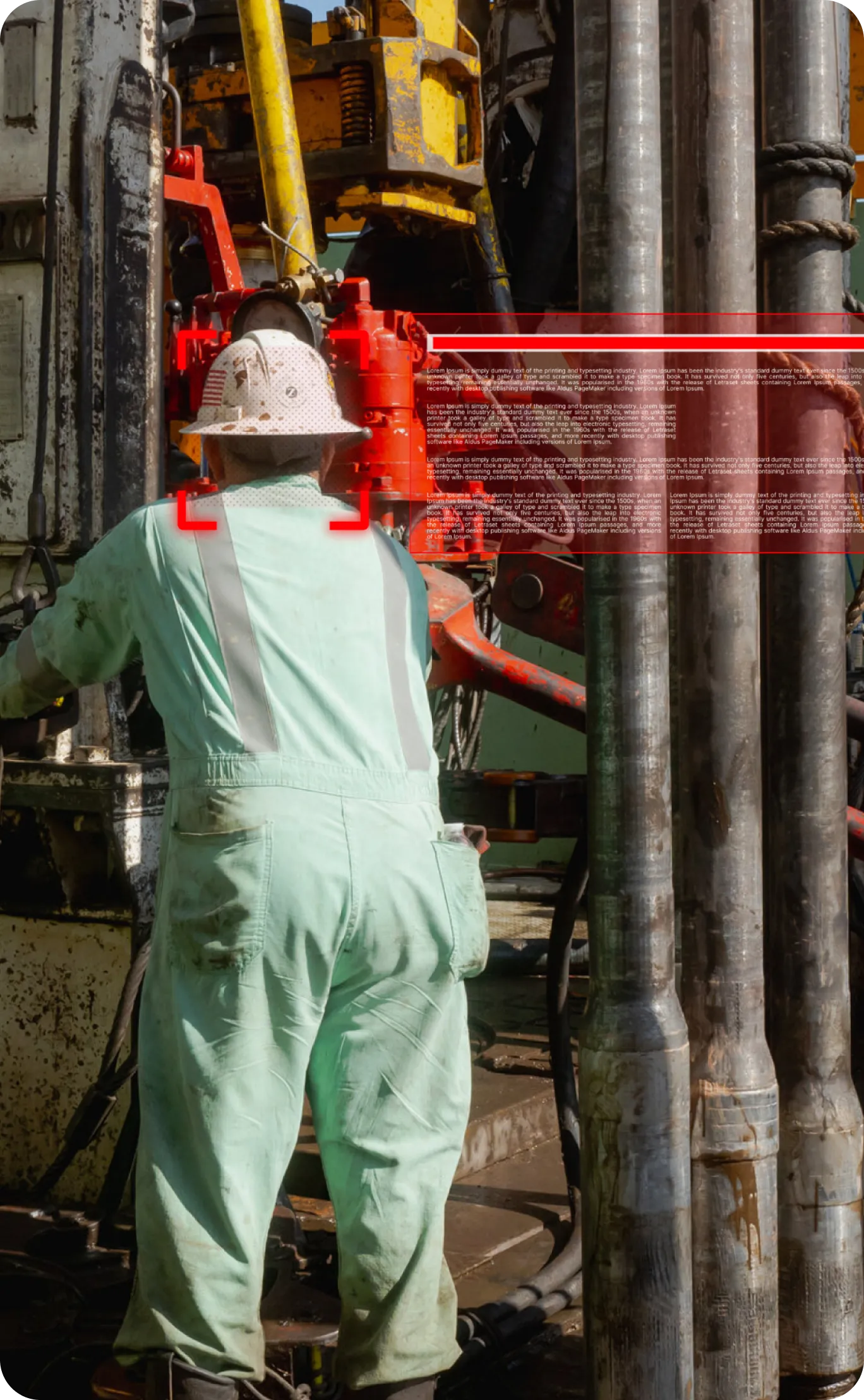 Oil and gas site surveillance illustration